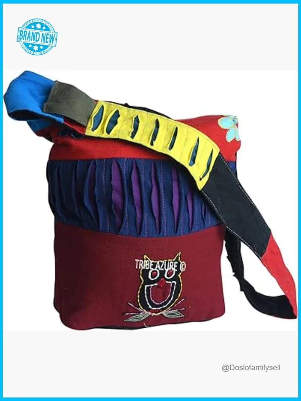 Hobo Crossbody Bag with Handmade Patchwork Lightweight Roomy Spacious Shoulder
